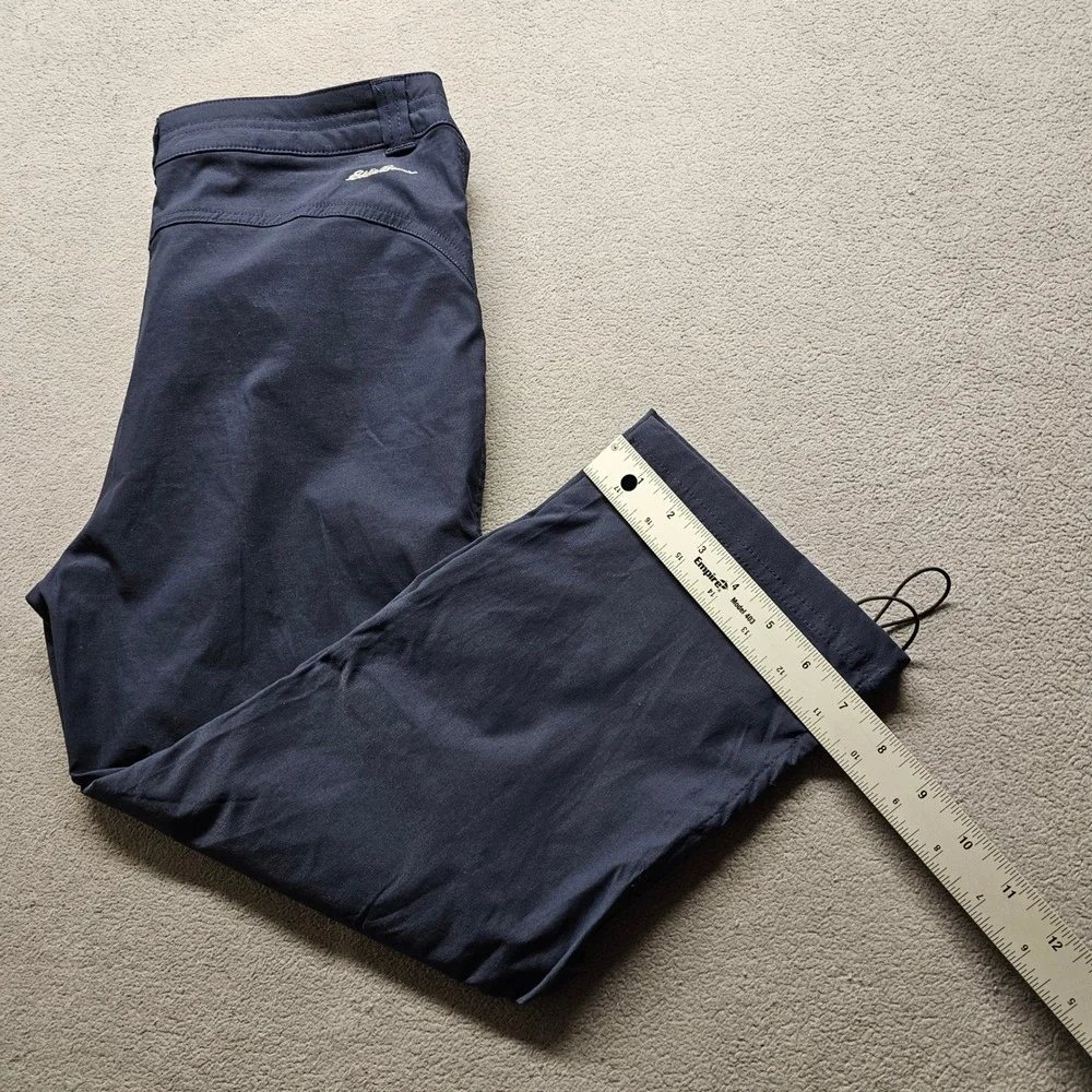 Eddie Bauer Tech Capri Women 6 Navy Blue Outdoor Hiking Stretch Pants C1361054